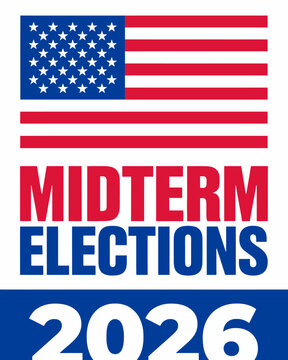 American flag design for midterm elections in 2026 USA voting