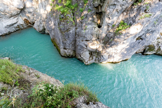 Lechfall in F&uuml;ssen im Allg&auml;u in S&uuml;ddeutschland 



