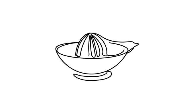 Hand drawn lemon squeezer on white background.