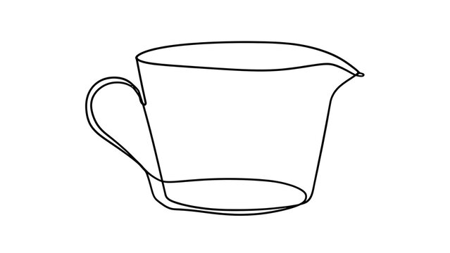Simple measuring cup illustration on white background.