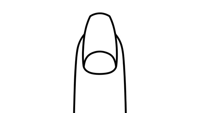 Simple nail illustration on white background.