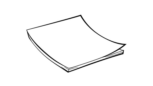 Stack of blank white paper sheets on white background.