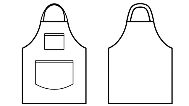 Two aprons illustration on white background.