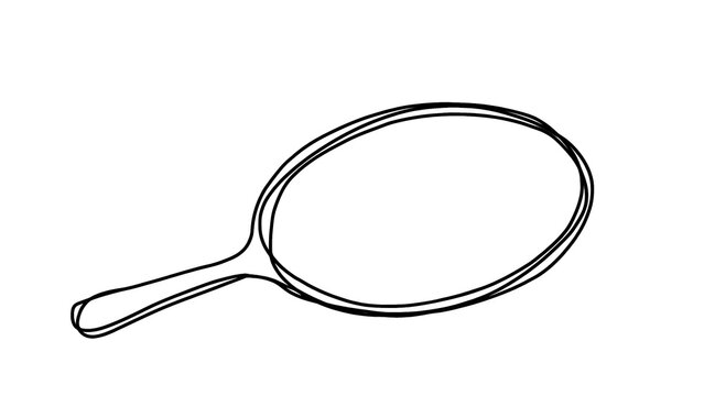 Tennis racket isolated on white background.