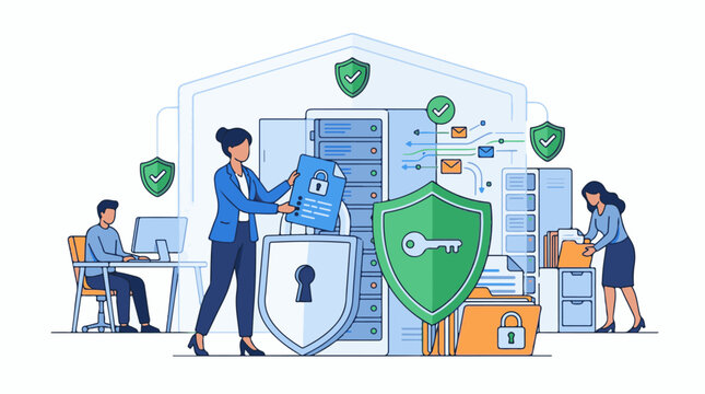 People secure data and systems with shields servers and files