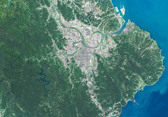 Obraz premium Taipei Taiwan Open Data Satellite Image