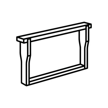 Detailed view of a picture frame.