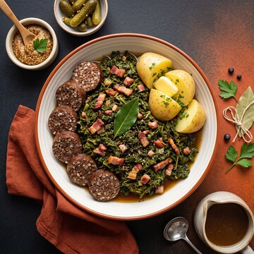 Gr&uuml;nkohl mit Pinkel: Hearty North German Kale Stew With Sausage and Bacon