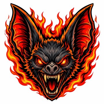 bat face fire 