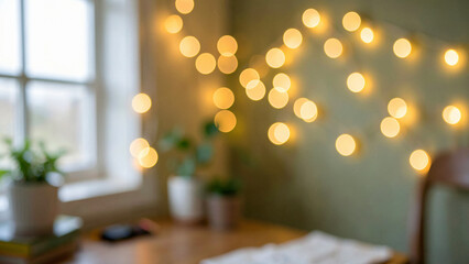 Blurred home office interior background with soft bokeh and copy space © Blurred Bokeh