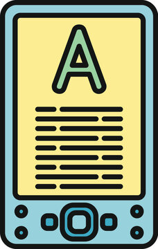 E book reader symbol representing digital literacy and modern technology concepts