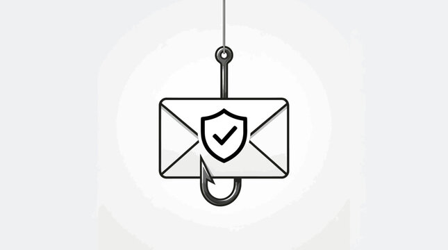 Secure email protection concept with shield.