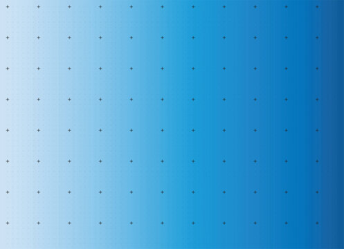 Modern geometric plus signs grid pattern on blue background Vector