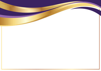 Obraz premium luxury certificate background layout with deep purple gold ribbon