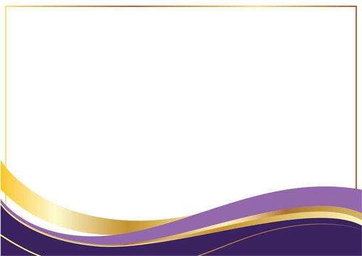 elegant premium certificate background design with violet gold curve
