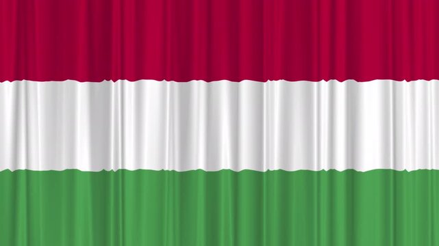 Hungary Curtain Flag Waving