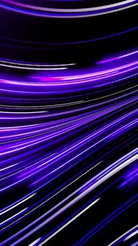 Abstract neon light trails moving fast
