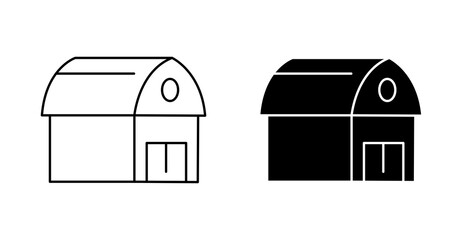 Traditional Barn Icon, Rural Farm Building Vector © VectoraArt