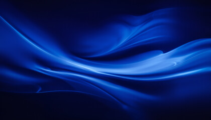 Fototapeta premium Colors Blend in Wave Patterns of Blue in an Abstract Design With Smooth Lines and Curves