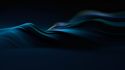 Fototapeta premium Waves of Color Flow Through Dark Space in Digital Art Creation