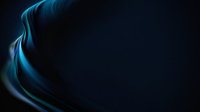 Flowing Abstract Lines on Dark Background in Digital Art