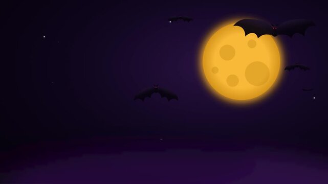 Swarm of Bats Flying with Realistic Wing Flapping - Seamless Loop Halloween Animation - Depth and Motion Graphics