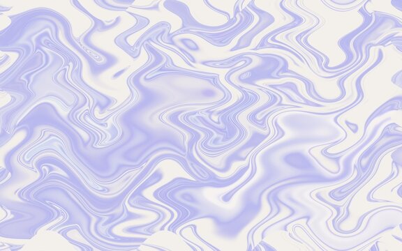 Blue and white holographic fruid marble seamless pattern with blue waves
