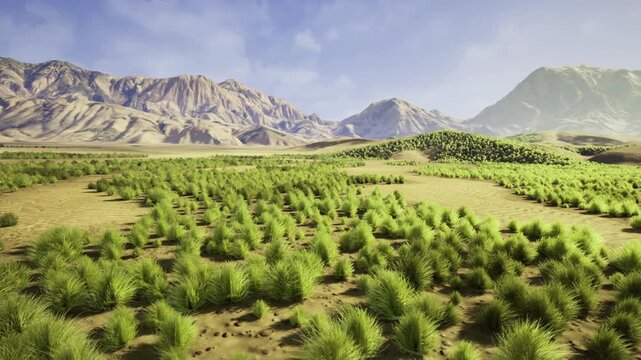 offroad tracks across sandy plain with mountain backdrop and textured ruts, evocative for adventure content, vehicle testing, and outdoor lifestyle campaigns
