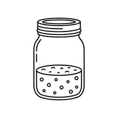Simple line art of a jar. © nazila