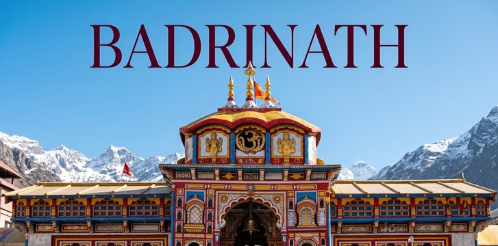 Badrinath Temple Luxury Architecture Banner