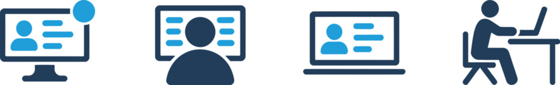 User admin computer vector icon set administrator system symbol for system access control dashboard security interface design