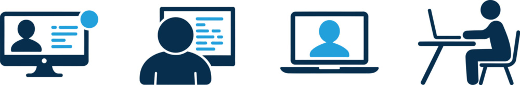 User admin computer vector icon set administrator system symbol for system access control dashboard security interface design