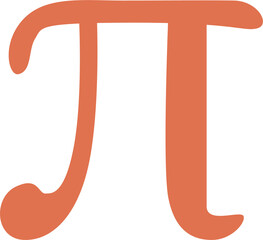 Alphabet latter Pi Orange © maridownload