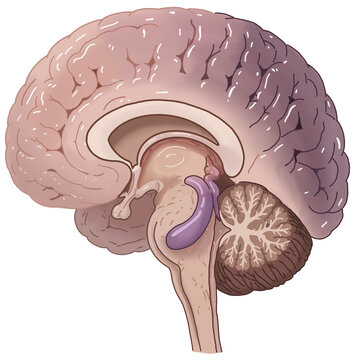 Alzheimer&rsquo;s Disease Medical Illustration Showing Amyloid Plaques and Tau Tangles