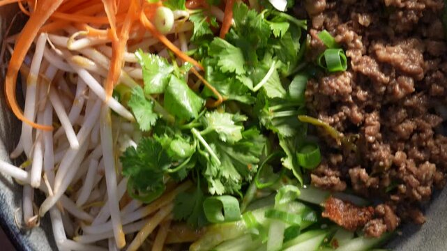 Plats asiatique dans un restaurant