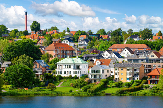 Kolding, Hafenstadt am Koldingfjord, D&auml;nemark. Stadtszene