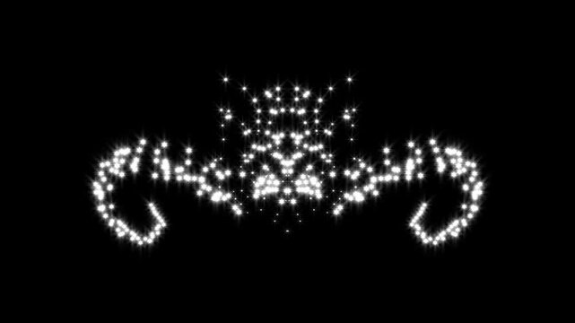 2d glitter star sparkle animation, magic line dust, pixie dust path, cartoon glitter, white stars and bokeh lights sparkle, magic sparkles glitter line stars, black screen background 4k.