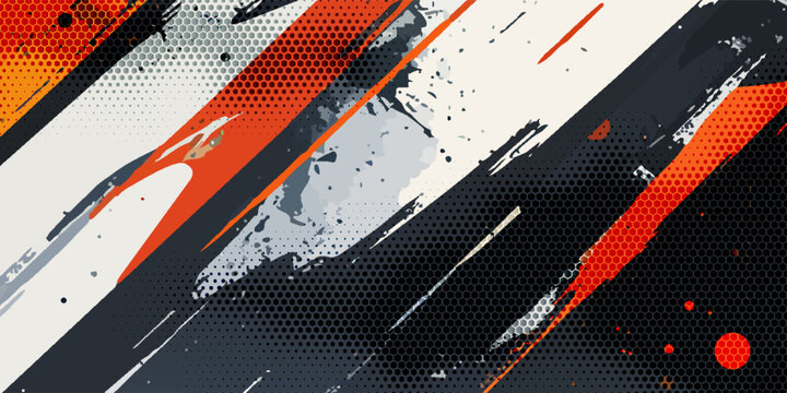 aggressive energetic paint strokes with splatter details vector eps 10