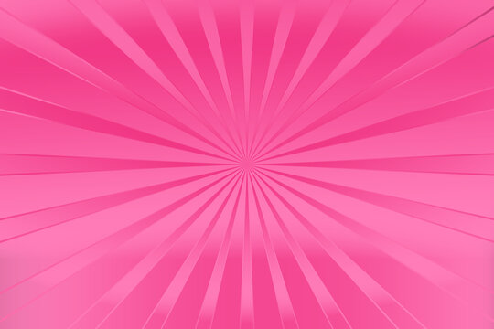 Bright pink comic book style sunburst background with radial rays and retro pop art pattern