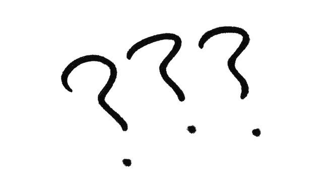 Hand Drawn Question Marks Doodle Brushes Set