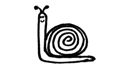 Cute Hand Drawn Snail Doodle Brush © Shafa