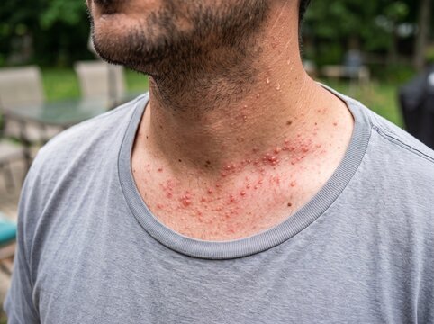 Photos of Heat Rash in Adults Showing Common Skin Irritation Symptoms During Hot Weather with Detailed Clinical Reference Images