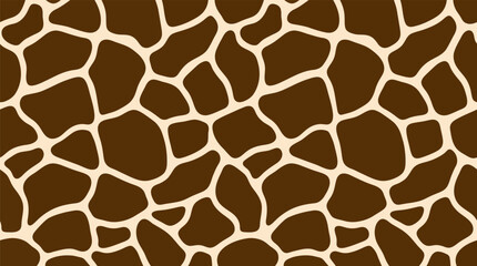 Seamless animal print giraffe skin pattern vector illustration with seamless wildlife abstract background illustration wallpaper repeating creature decoration creative wrapping ornament © freelancerhamza65
