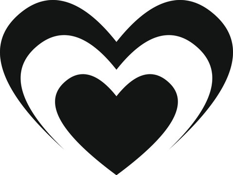 Heart shape showing love, romance, and affection in a simple graphic design