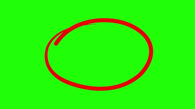 Circle marker with drawing, red marker pen style, doodle red circle marker and underline stroke, Red Circle Highlighter Scribble Animation on transparent background. wrong round shape