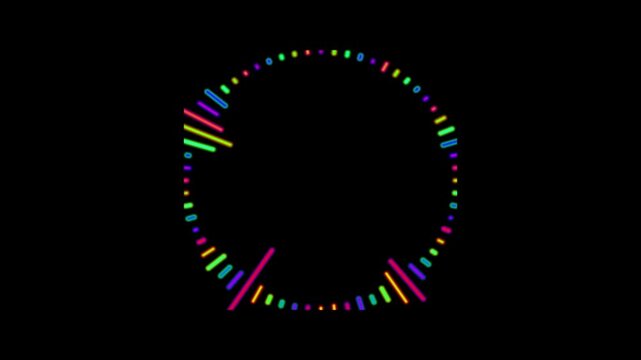 Abstract blue ant red audio frequency waveform animation on transparent background, minimal music sound wave icon animation. Dynamic sound wave reacts to music beats for podcast intro, radio broadcast