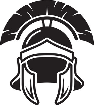 Roman Warrior Helmet Vector Icon. Ancient Imperial Soldier Crest