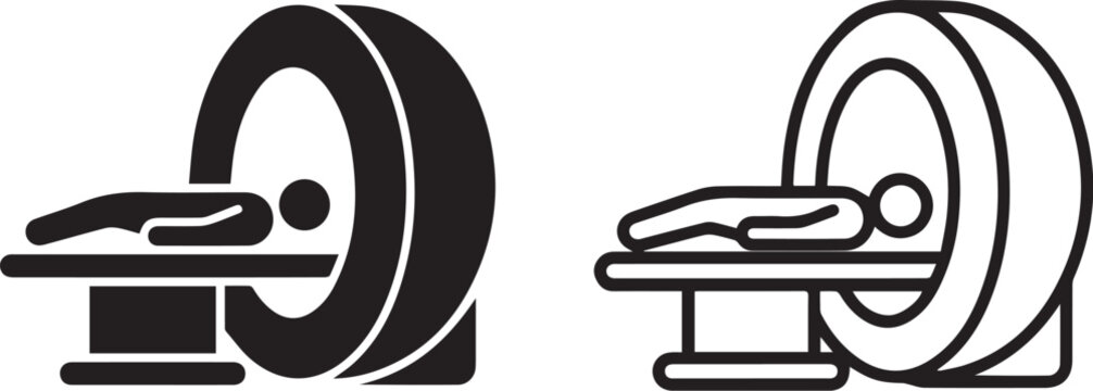 Two MRI scanner icon