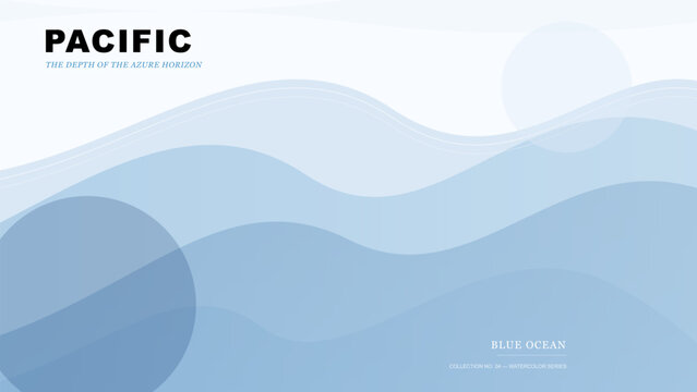 Abstract waves background with gentle blue watercolor texture and smooth gradient flow design abstract background watercolor gradient