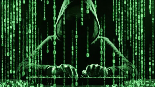 Mastering anonymity Hacker crafts code, navigating digital cybercrime, computer technology, binary data streams on internet. Unveiling clandestine world, mystery of technology